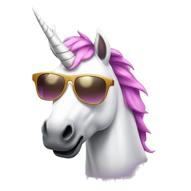Unicorn with sunglasses sticker