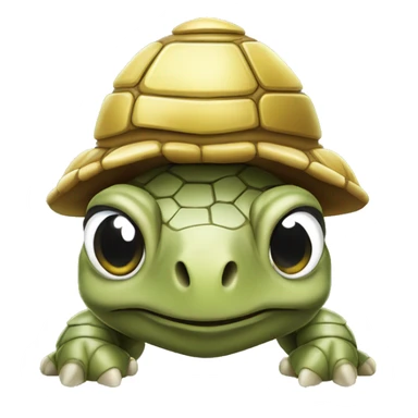turtle with white and gold pope hat on head sticker