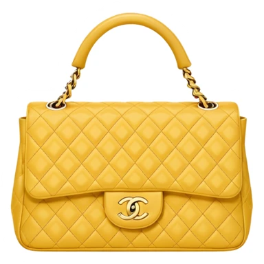 chanel butter yellow bag with gold hardware sticker