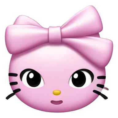 Hello kitty pink bow sticker