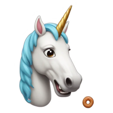 unicorn with sausage as horn sticker