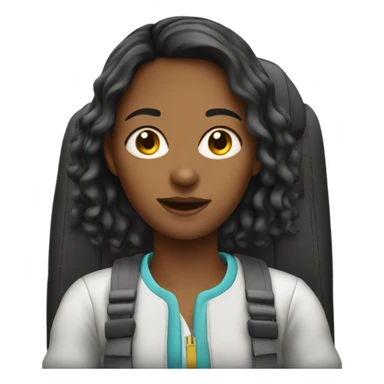 girl in car interior sticker