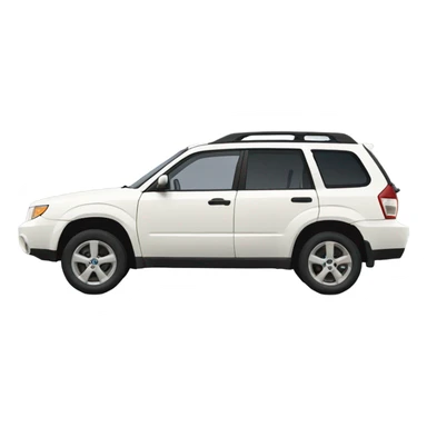 Side view White 2007 LLBEAN Subaru Forester  sticker