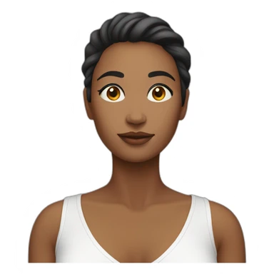 beautiful women without neck, only face sticker