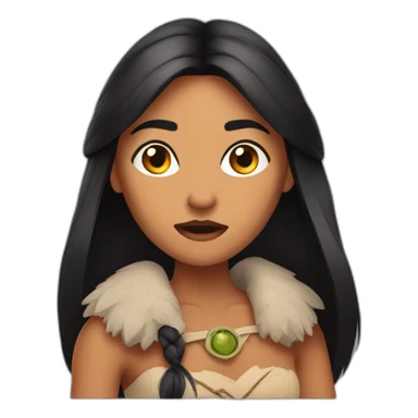 Pocahontas, scary, Halloween sticker
