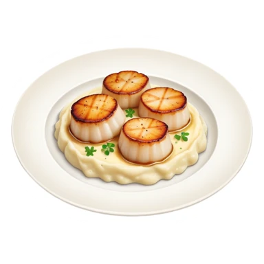 Scallops with mashed potatoes  sticker
