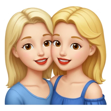 A girl kissing a girl sticker