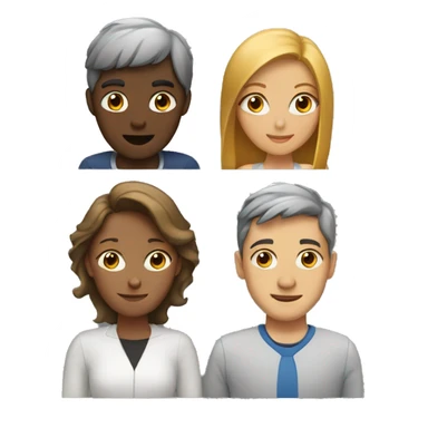 2 girl and 3 man with laptops  sticker