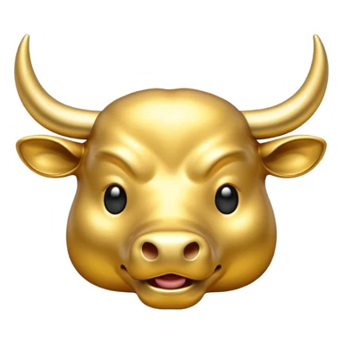 bull gold emodji  sticker