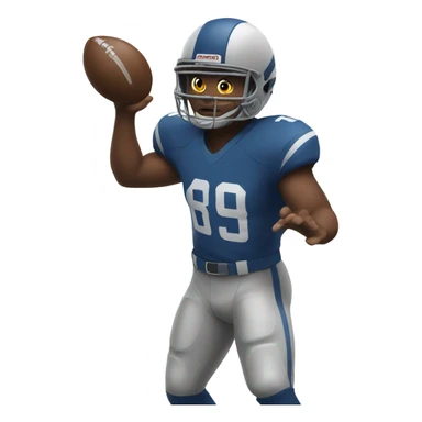 A football player throwing rocks  sticker