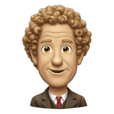 Curly joe of the three stooges sticker