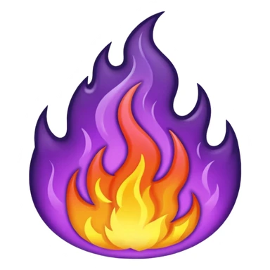 purple fire sticker
