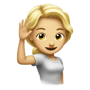 dabbing blonde girl emoji  sticker