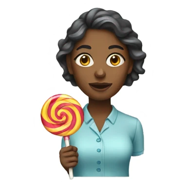 WOMAN LOLLIPOP EMOJI sticker