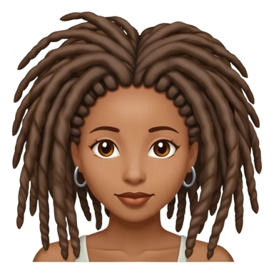 Black woman with locs love sticker