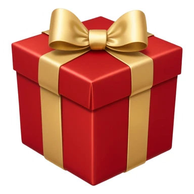 gift box with gold bow sticker