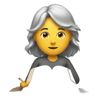 a person writing a book sticker