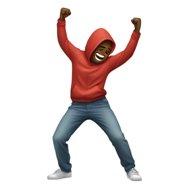 Person doing the dab dance sticker