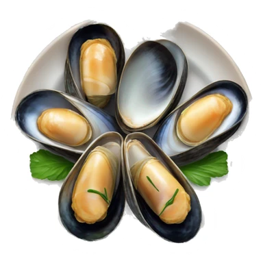 mussel plate sticker