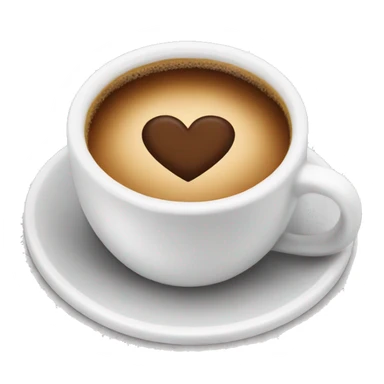 Small coffe heart sticker