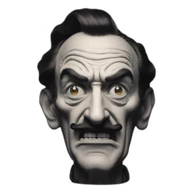Salvador Dali angry waruigi sticker