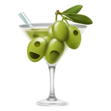 Happy martini with big olives sticker