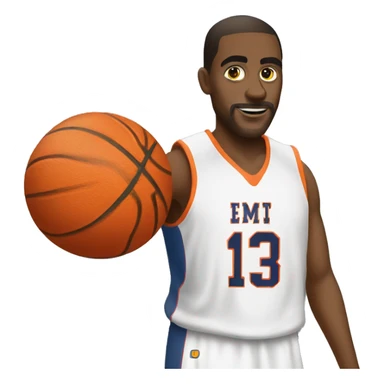 The basketball player threw the ball sticker