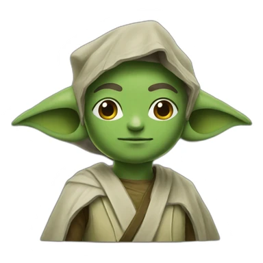 Zelda combattant un yoda sticker