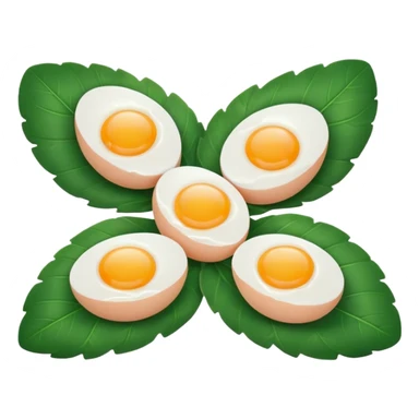 eggs on leaf sticker