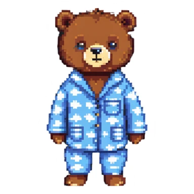 bear in pajamas sticker
