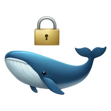 whale and lock sticker
