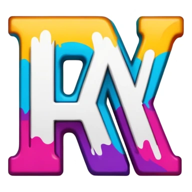 letters PNL bold colorful sticker