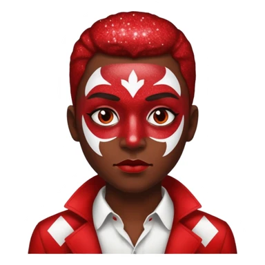 Glitter RED and White Joker Gangster  sticker