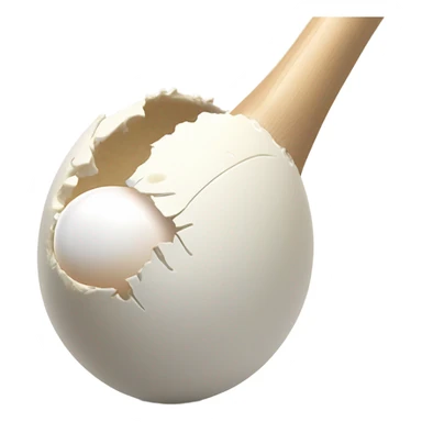 Baseball bat hitting egg sticker