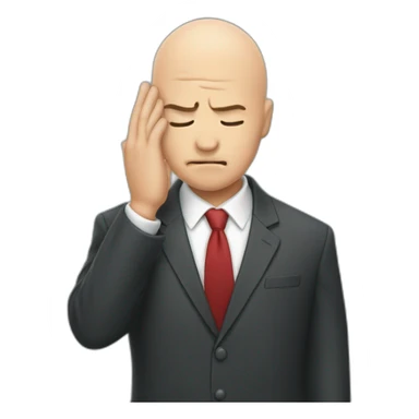  Bald facepalm in a suit sticker