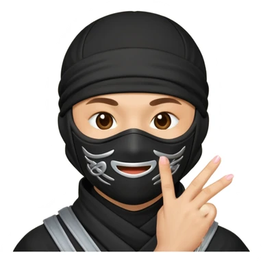 Ninja tirando besos sticker