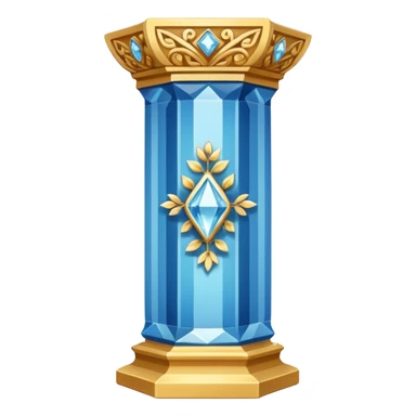 generate beautiful greek crystal pillar intricate front view more beautiful with flowers wrapping around the pillar make the pillar made of diamond sticker