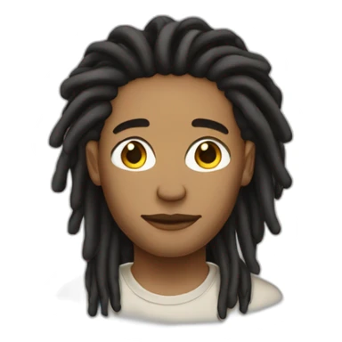 light skin black man with locs sticker