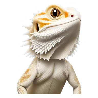 White bearded dragon  sticker