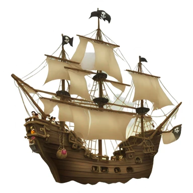pirate ship full of pirates sticker
