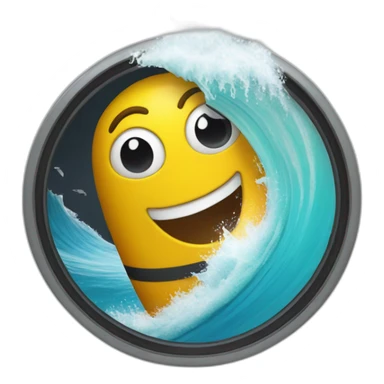 Un surfeur dans un tube sticker