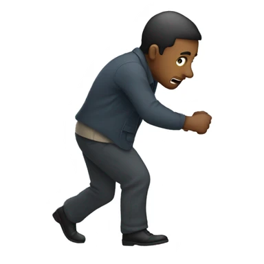 Man sneaking away sticker