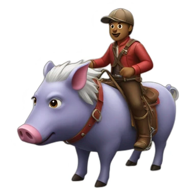 Hog rider sticker