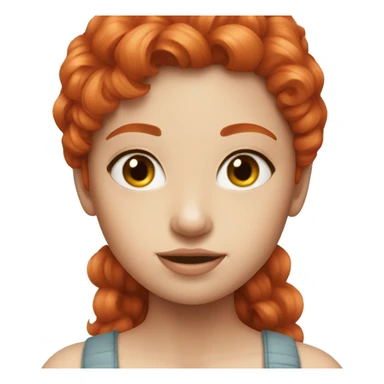 pretty girl  red ginger hair sticker