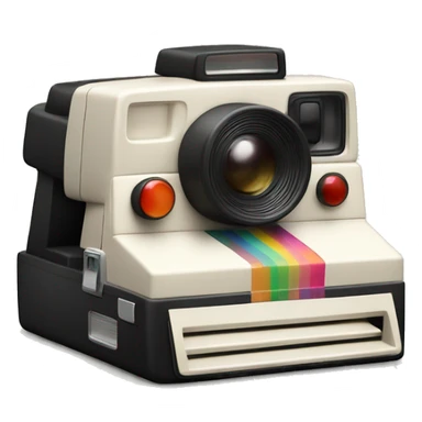 a classic iconic polaroid camera, just the object itself sticker