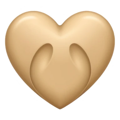 Beige hart sticker