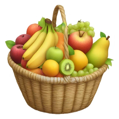 Basket full of fruits sticker