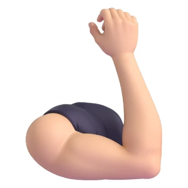 muscular arm of white young man, focus on the arm sticker