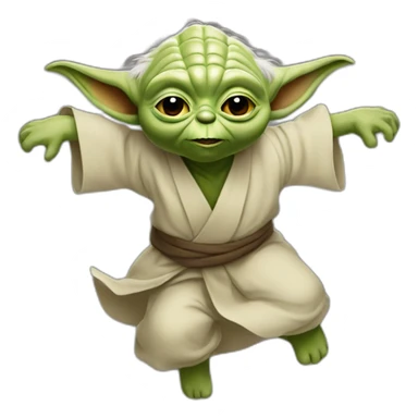 Yoda backflip sticker
