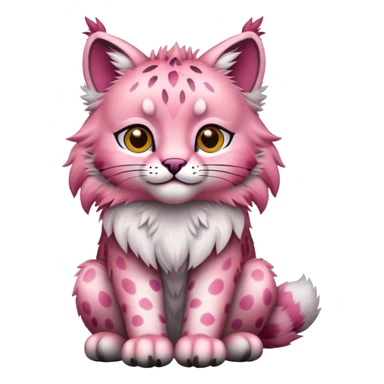 A pink lynx sticker